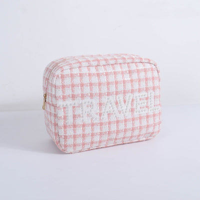 Tweed Pearl Check Accessory Bag Collection