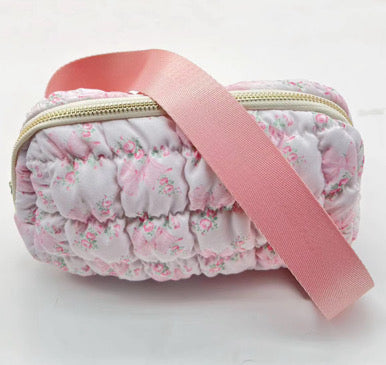 Pink Florals & Bows Belt Bag
