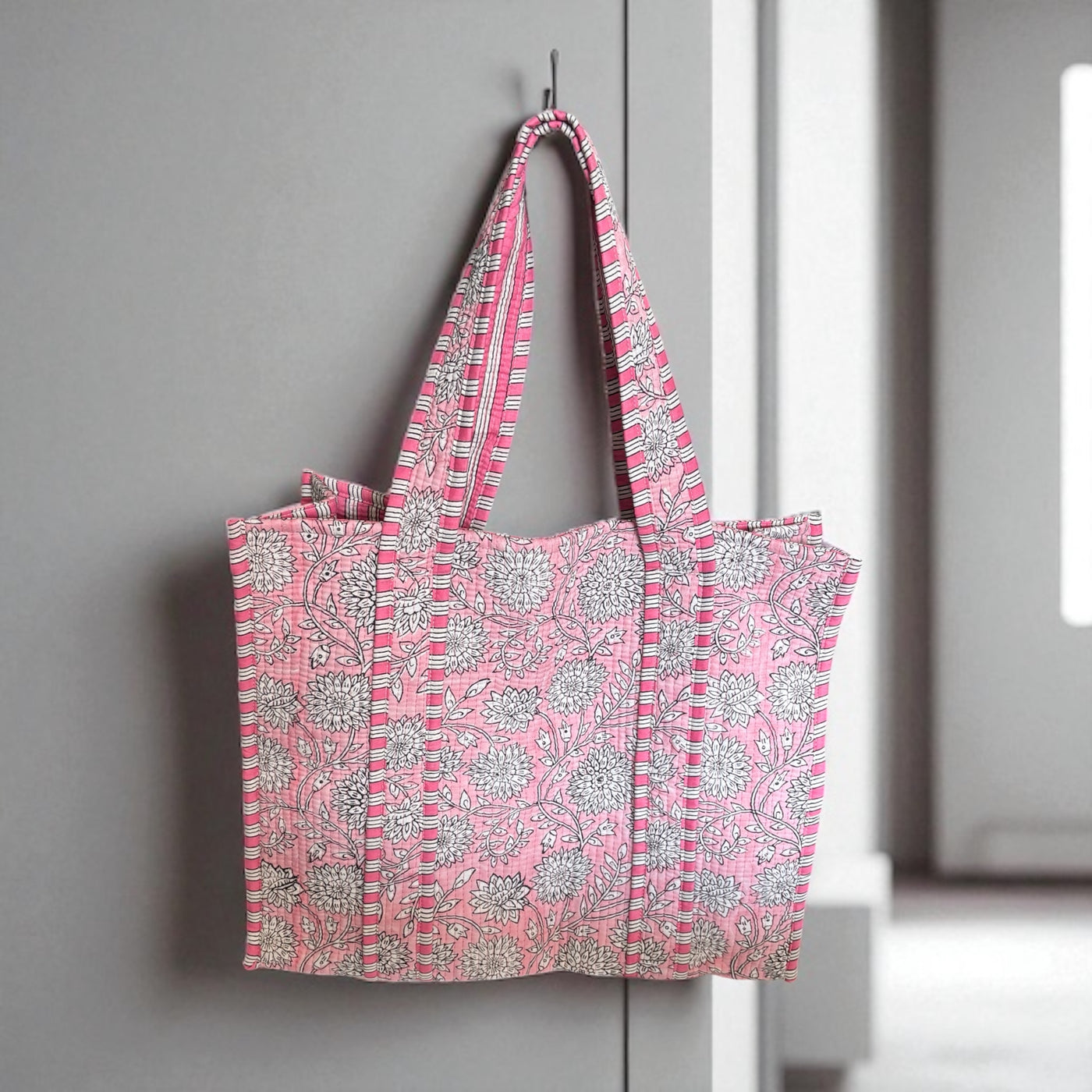 Block Print Quilted Totes