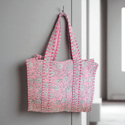 Block Print Quilted Totes