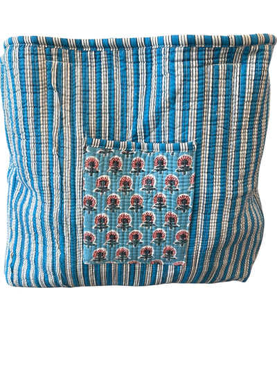 Flower Power Block Print Quilted Bag Collection