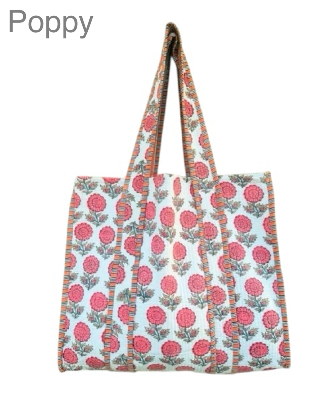 Block Print Quilted Oversized Tote (shipping estimate 6/2)