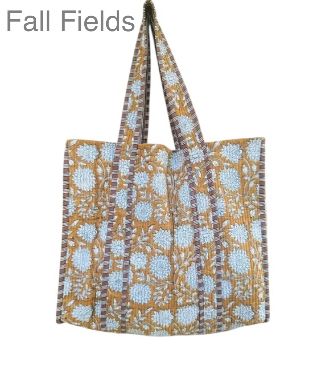 Block Print Quilted Oversized Tote (shipping estimate 6/2)