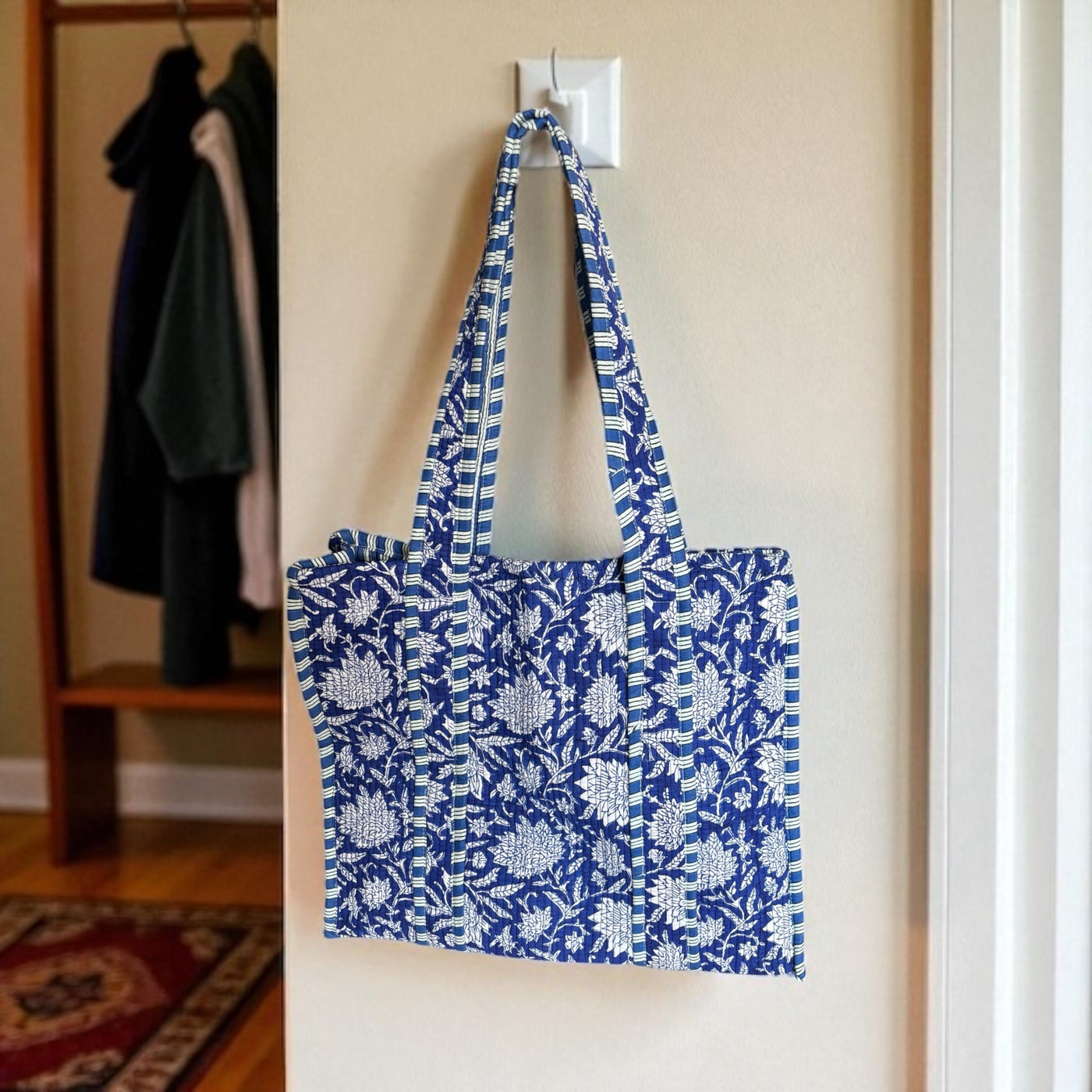 Block Print Quilted Totes