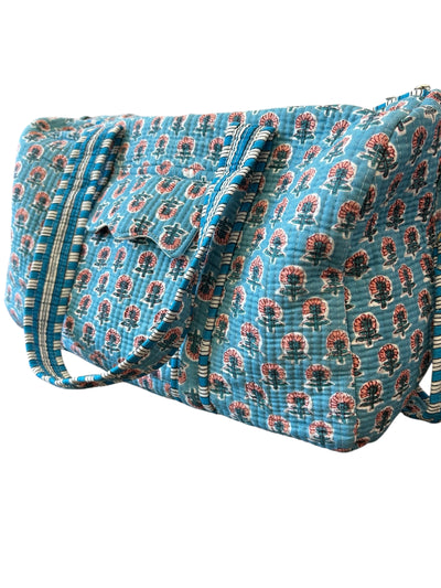Flower Power Block Print Quilted Bag Collection