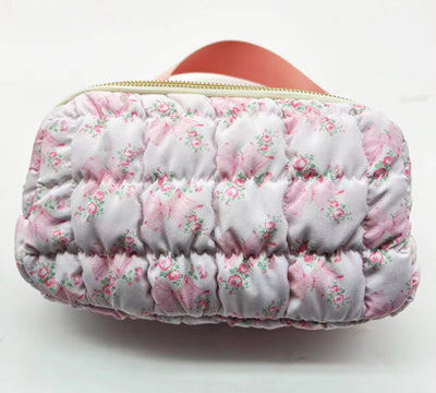 Pink Florals & Bows Belt Bag