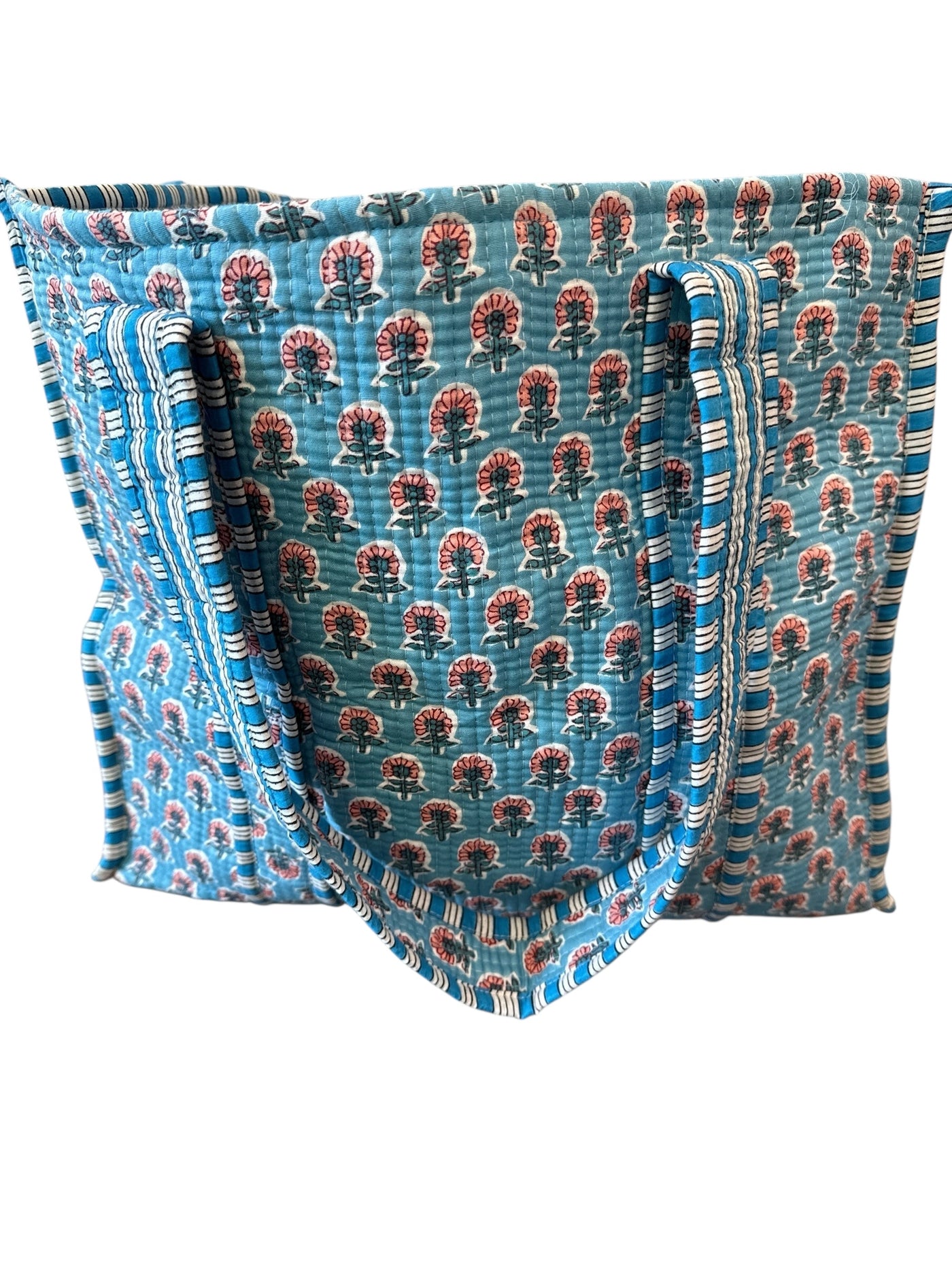 Flower Power Block Print Quilted Bag Collection