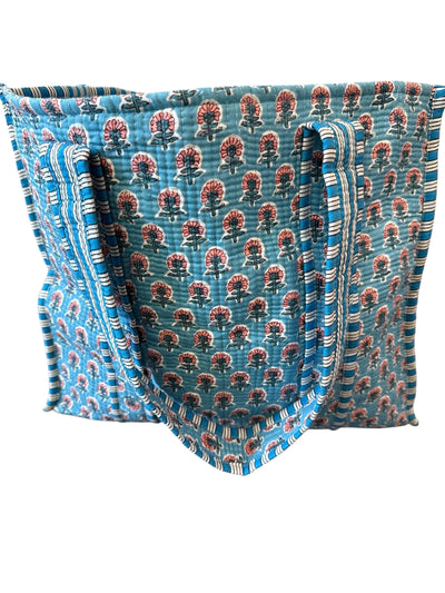 Flower Power Block Print Quilted Bag Collection
