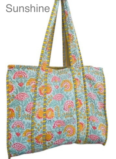 Block Print Quilted Oversized Tote (shipping estimate 6/2)