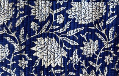 Block Print Quilted Duffel Bag