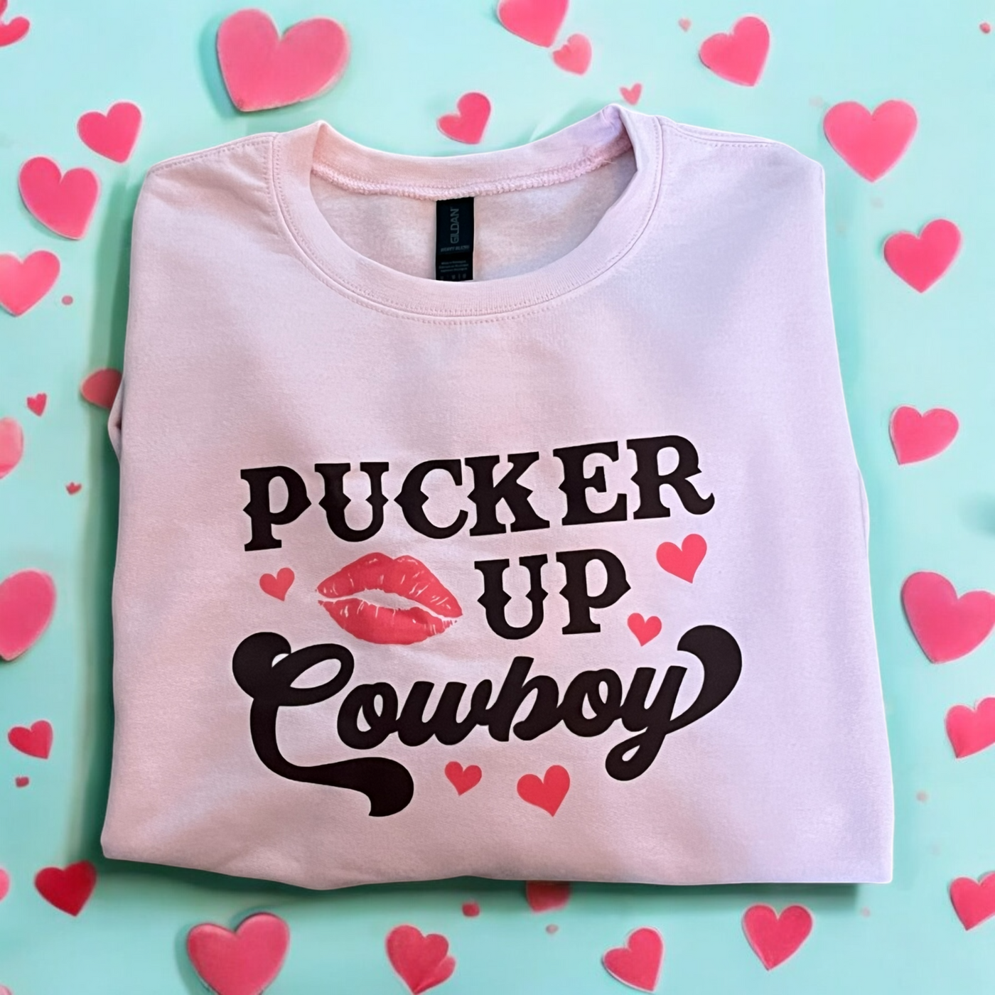 Pucker Up Cowboy Graphic Sweatshirt