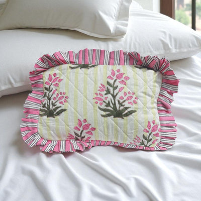 Ruffled Garden Block Print Quilted Bag Collection (shipping estimate 9/22)
