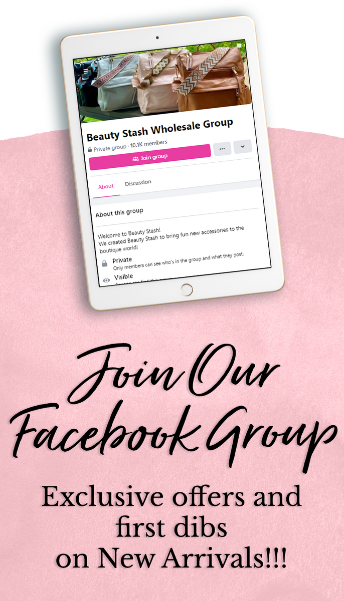 Join our Facebook Group. Exclusive offers and first dibs on New Arrivals!