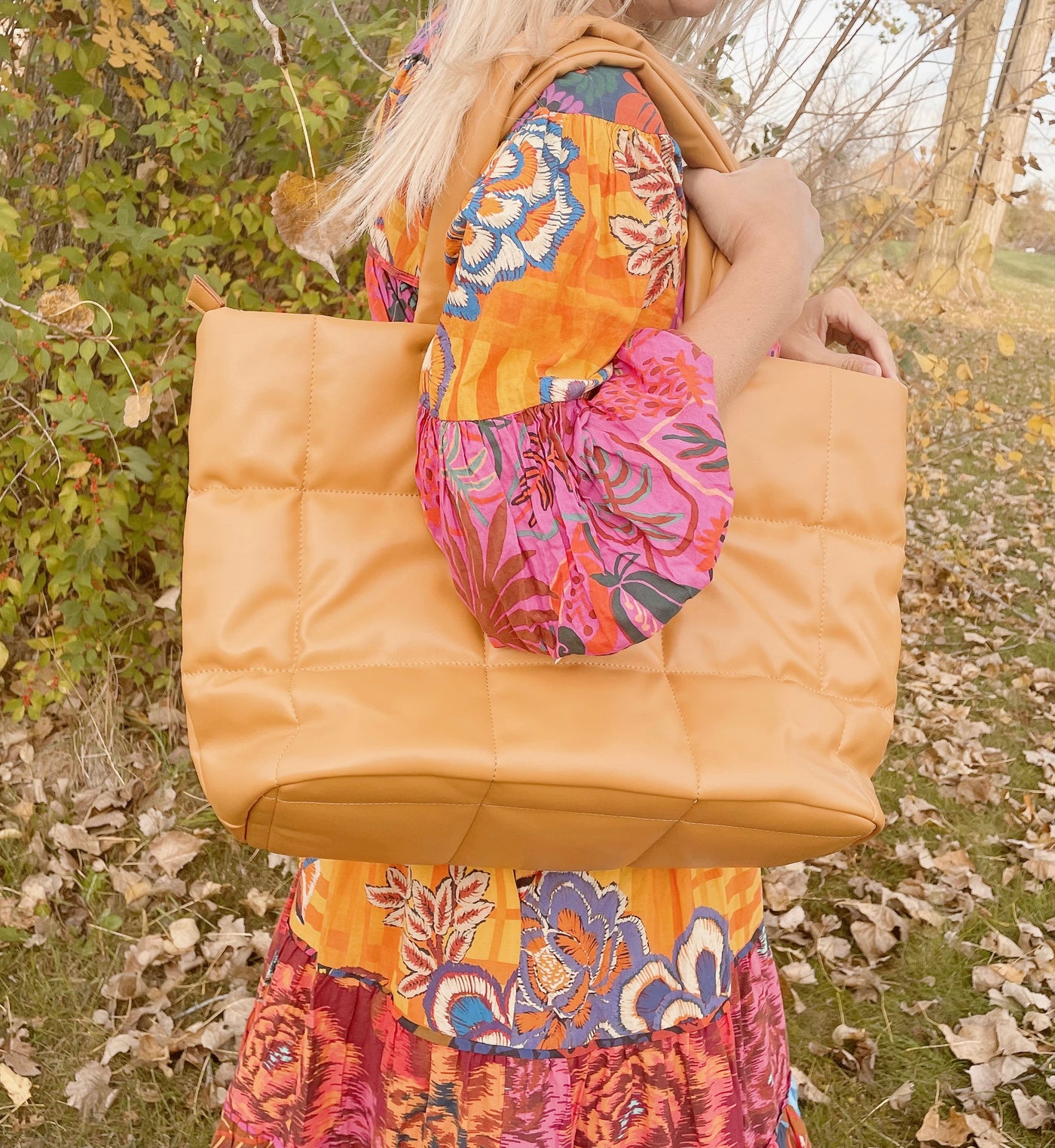 Quilted Puffer Tote
